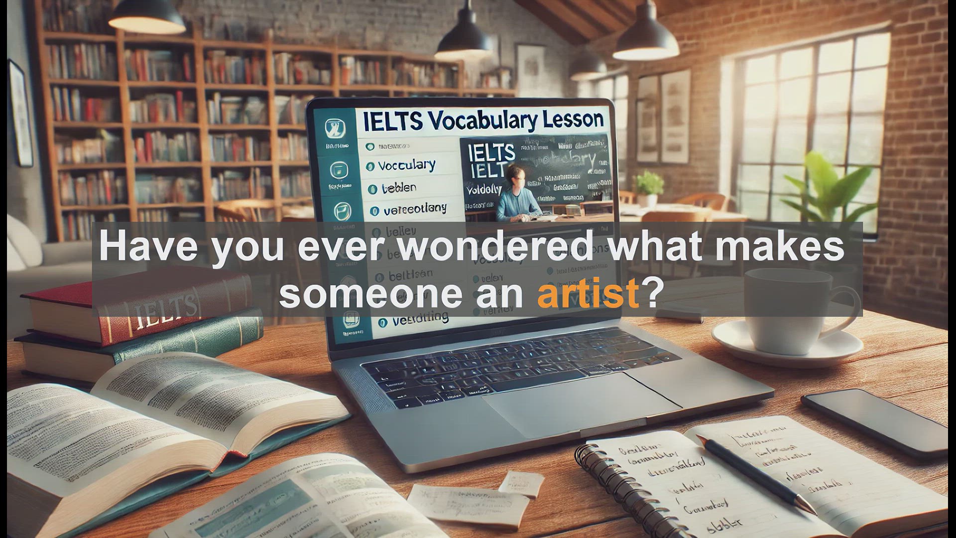 'Video thumbnail for 2500 Must Know IELTS 5.5 Vocabulary - What Makes Someone an Artist? Exploring the Term in English'