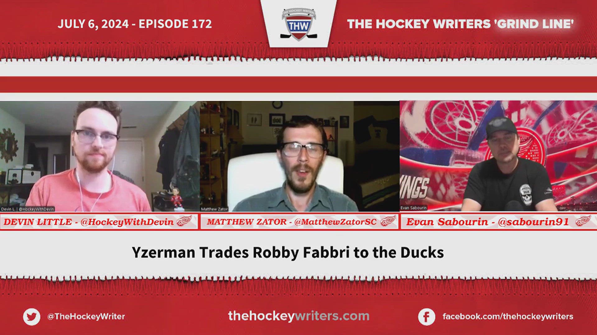 'Video thumbnail for Red Wings - Reaction to Robby Fabbri Trade'