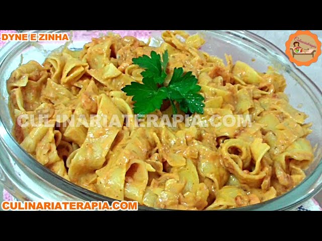 'Video thumbnail for Aprenda Como Fazer Macarrão ao Molho Cremoso de Camarão com Requeijão'