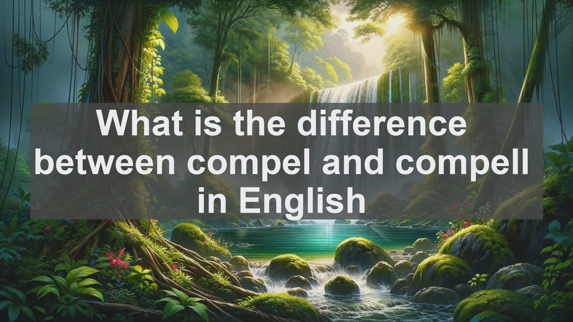 'Video thumbnail for What is the difference between compel and compell in English?'
