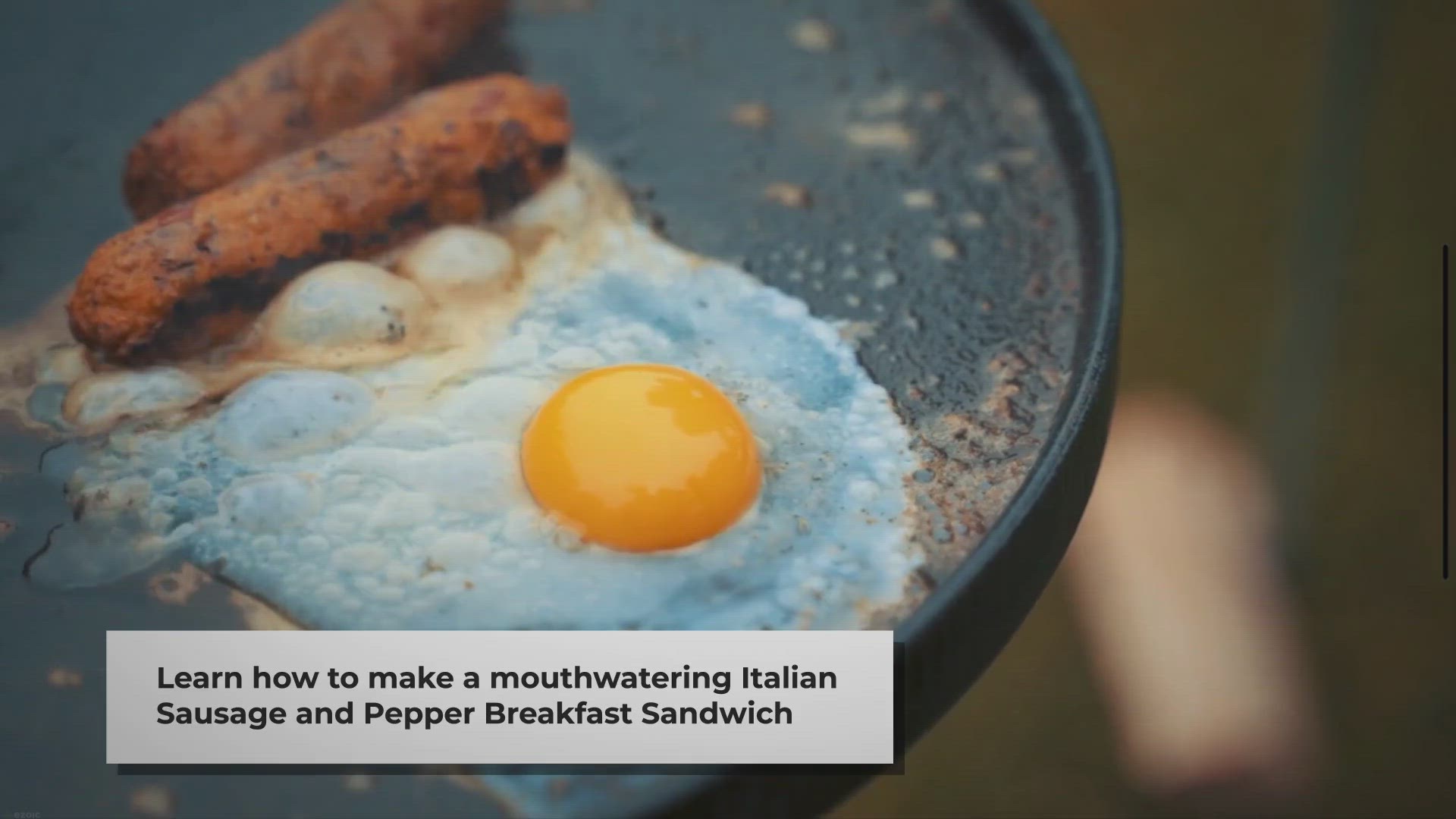 Video thumbnail for Delicious Italian Sausage and Pepper Breakfast Sandwich Recipe