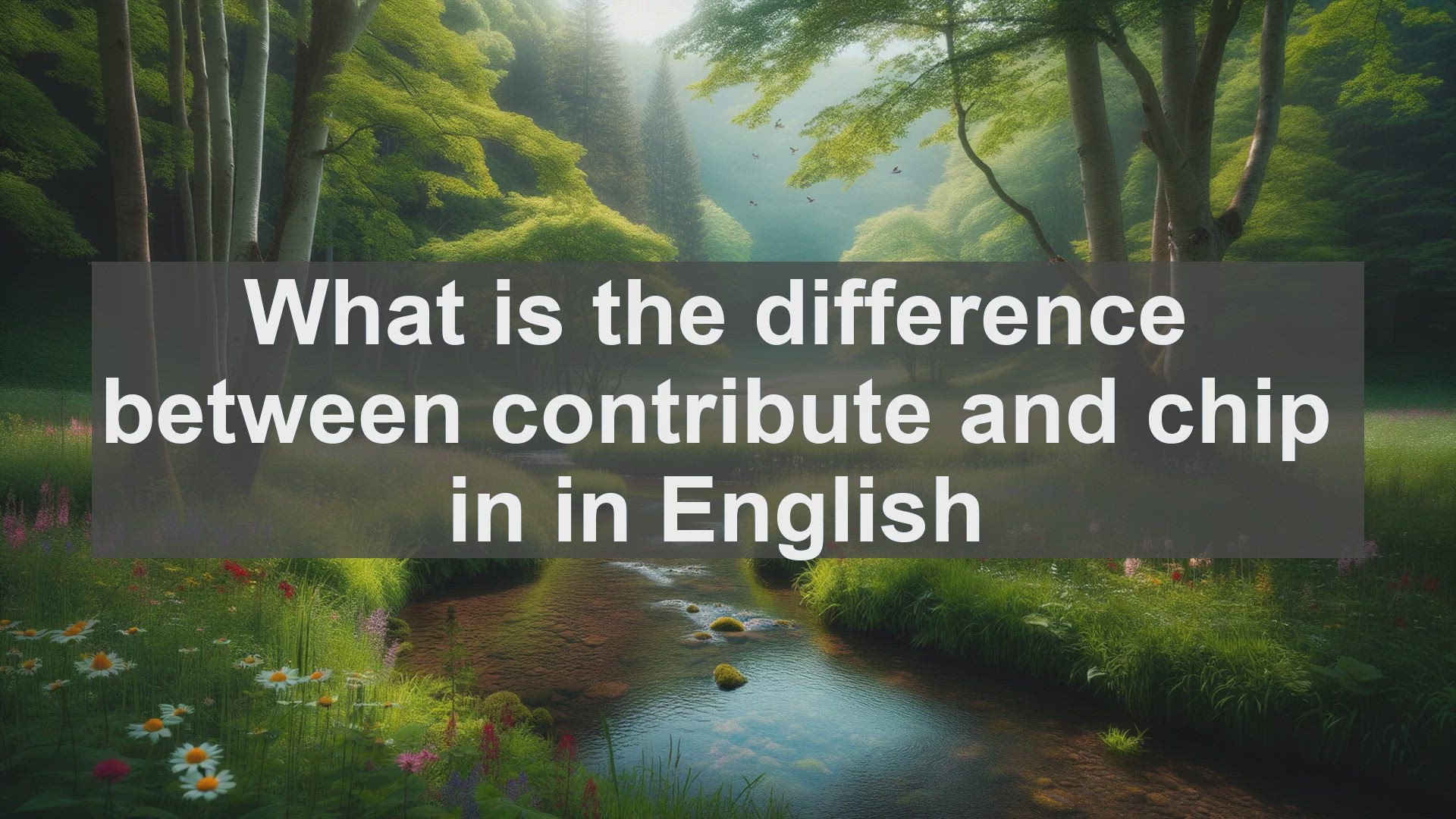 'Video thumbnail for What is the difference between contribute and chip in in English?'