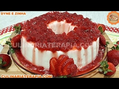 'Video thumbnail for Aprenda Como Fazer Manjar de Coco com Calda de Morangos'