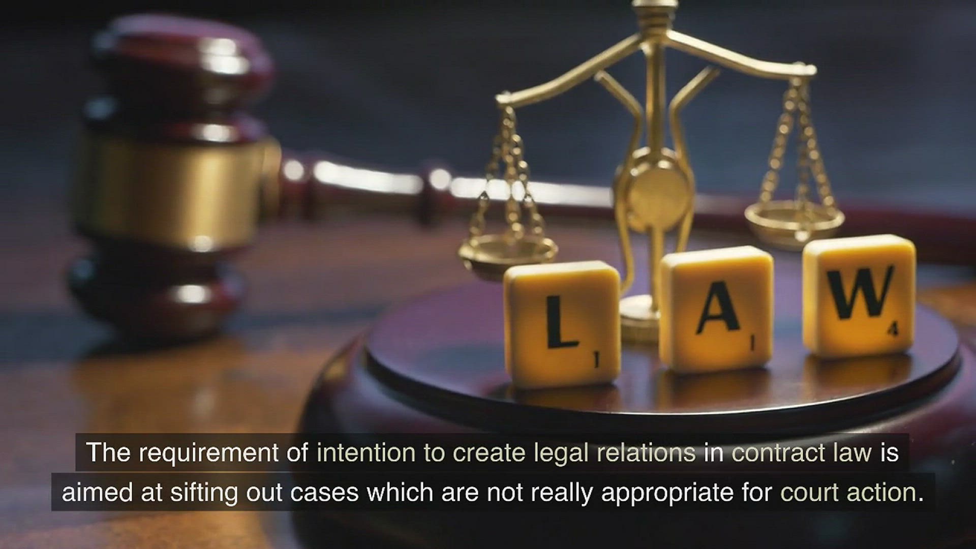 'Video thumbnail for Contract law - Intention to create legal relations - www.e-lawresources.co.uk '