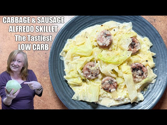 Video thumbnail for CABBAGE & SAUSAGE ALFREDO The Most Delicious Low Carb Skillet Meal