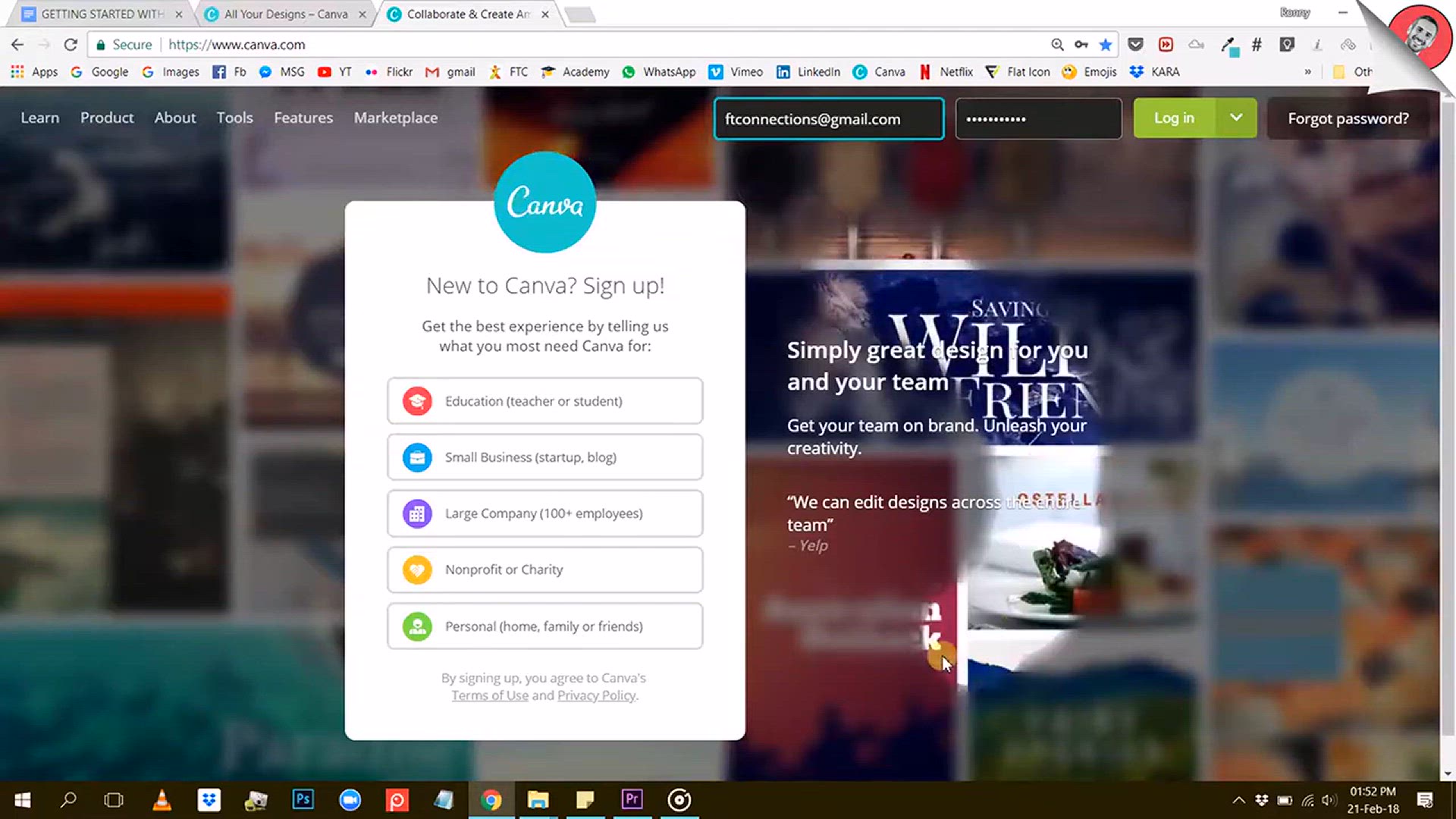 'Video thumbnail for Canva_ Creating your Free Account'