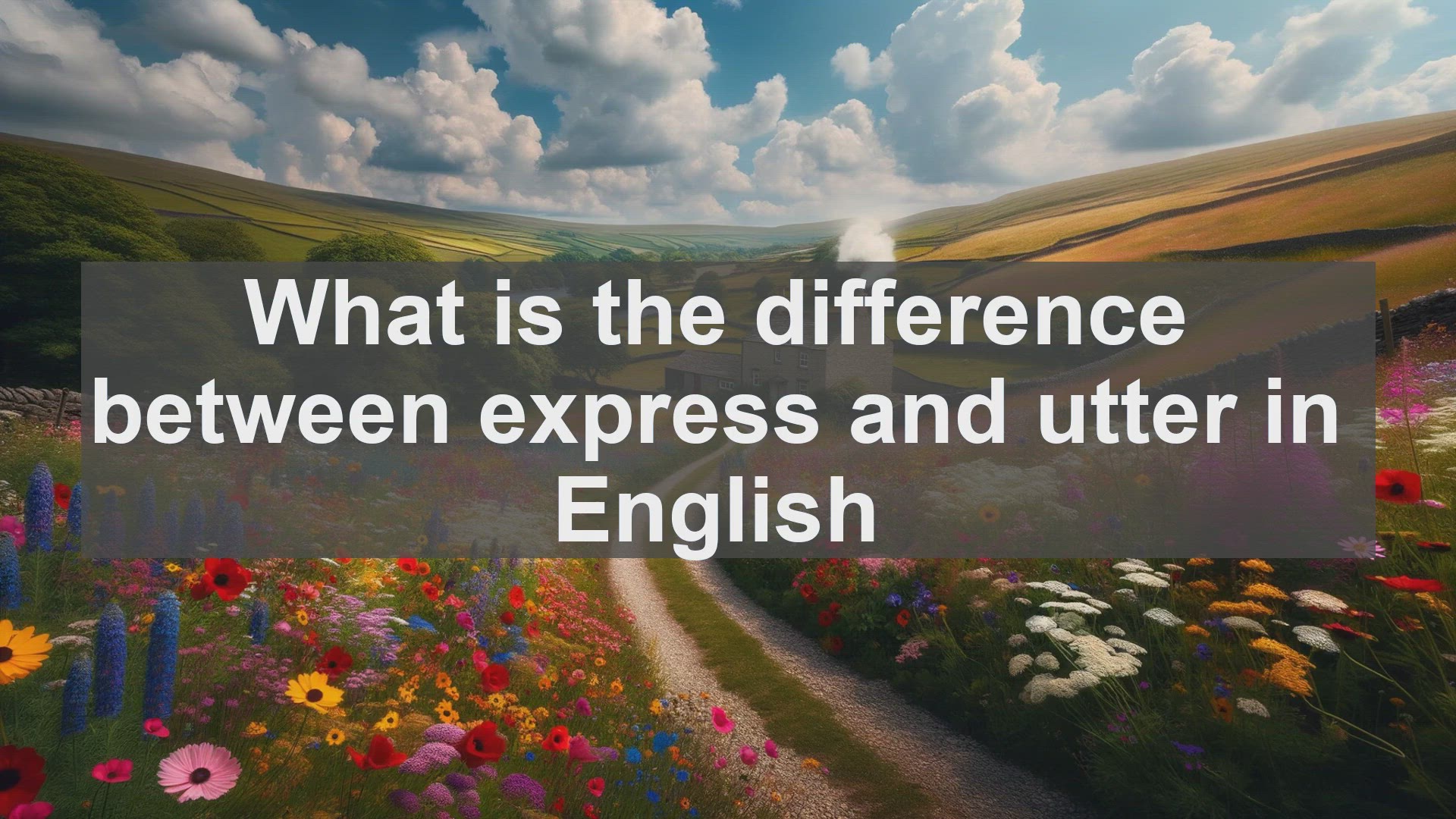 'Video thumbnail for What is the difference between express and utter in English?'