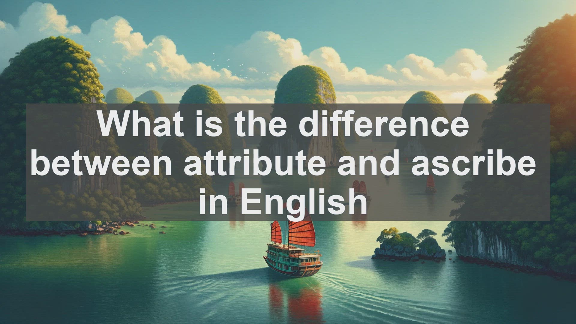 'Video thumbnail for What is the difference between attribute and ascribe in English?'