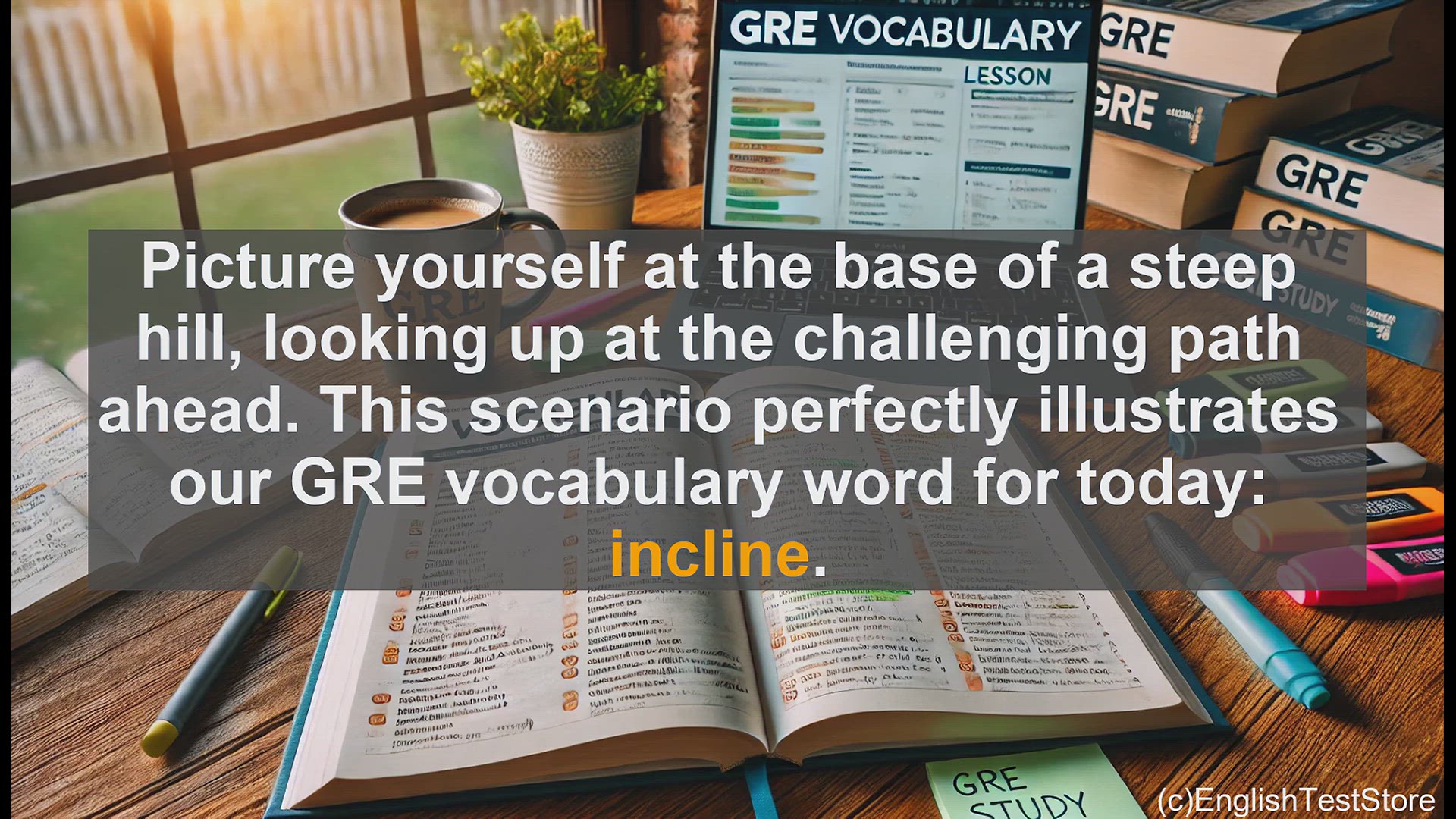 'Video thumbnail for GRE Vocabulary Lesson: Mastering the Incline - Navigating Slopes and Tendencies'