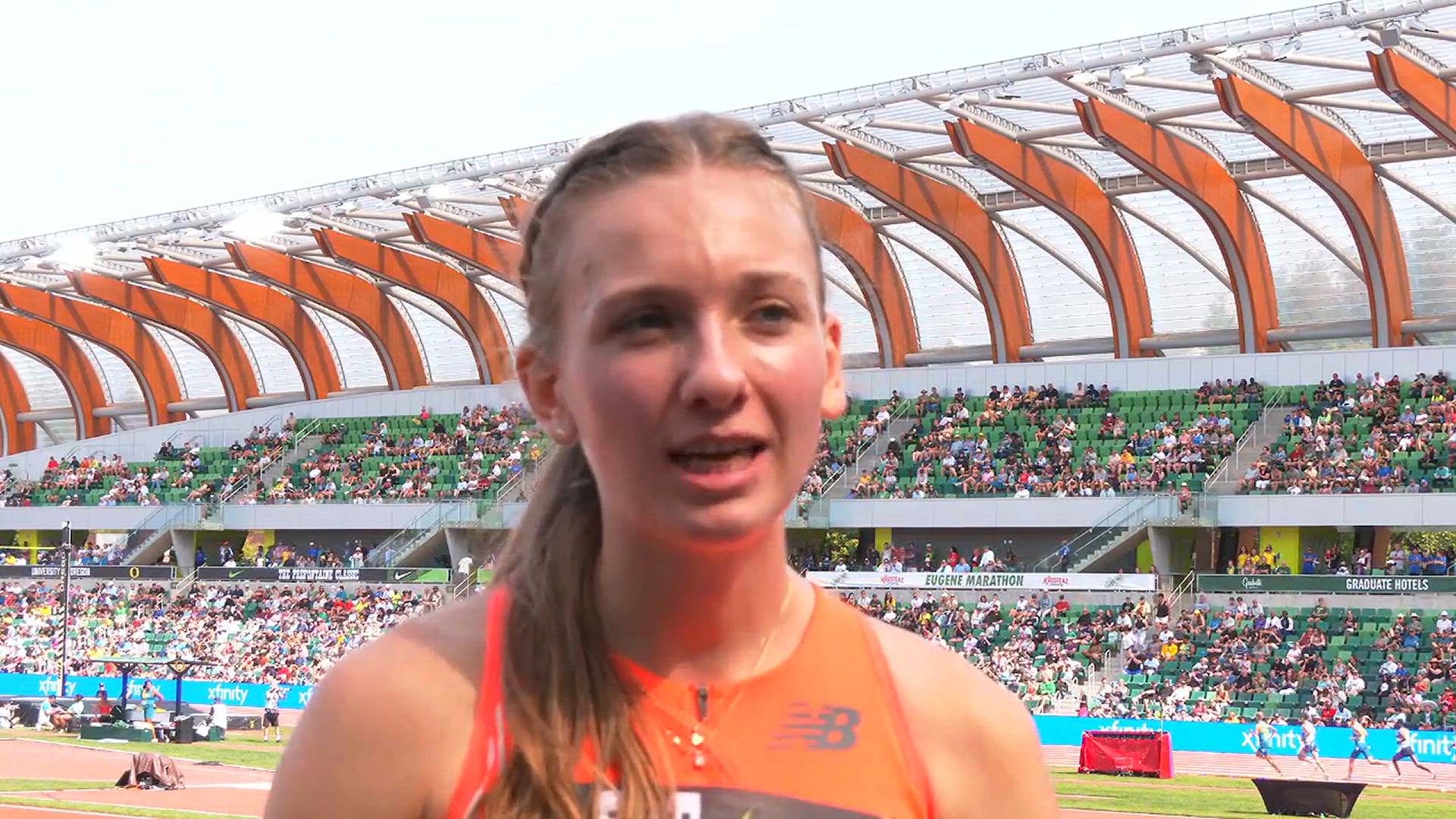 'Video thumbnail for Femke Bol at Eugene Diamond League Final'