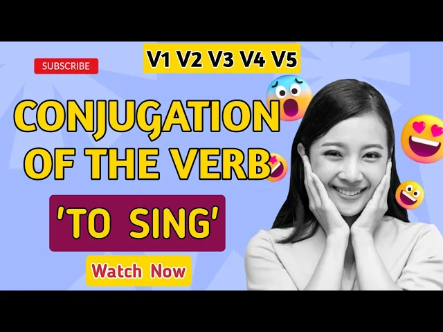 Video thumbnail for Conjugation English Verb to Sing | V1 V2 V3 V4 V5 Form of Sing