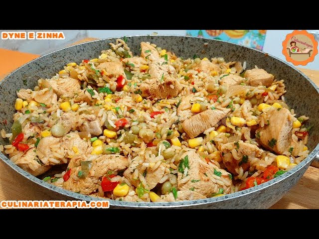 'Video thumbnail for Arroz com frango super saboroso uma refeição muito fácil em uma panela só'