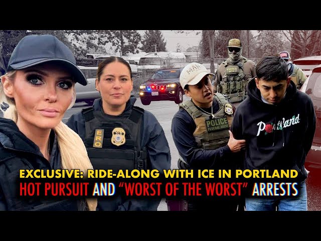 Video thumbnail for EXCLUSIVE: Katie Daviscourt rides along with ICE in Portland as they arrest the WORST OF THE WORST