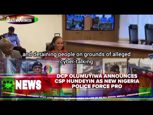 Video thumbnail for DCP Olumuyiwa Announces CSP Hundeyin As New Nigeria Police Force PRO