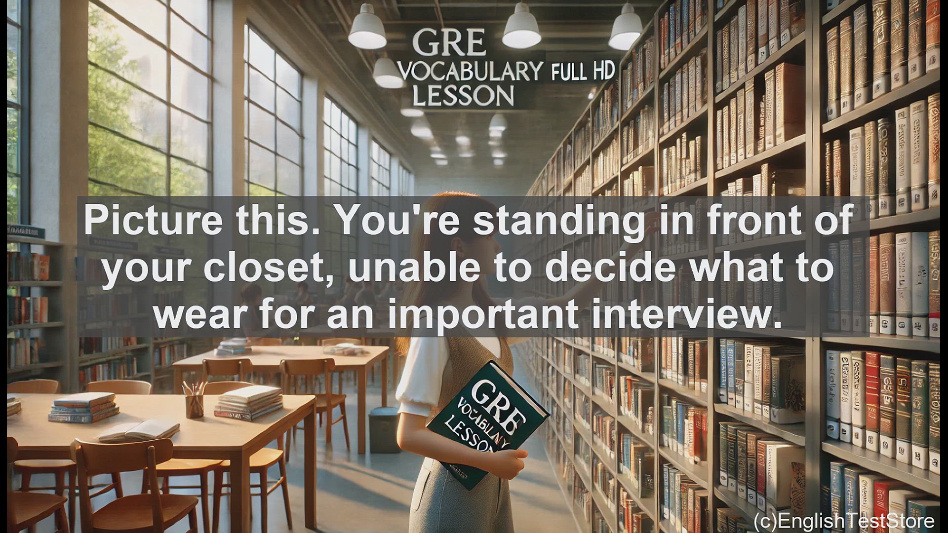 'Video thumbnail for GRE Vocabulary Lesson: Overcoming Indecision - Mastering the Art of Resolute Action'