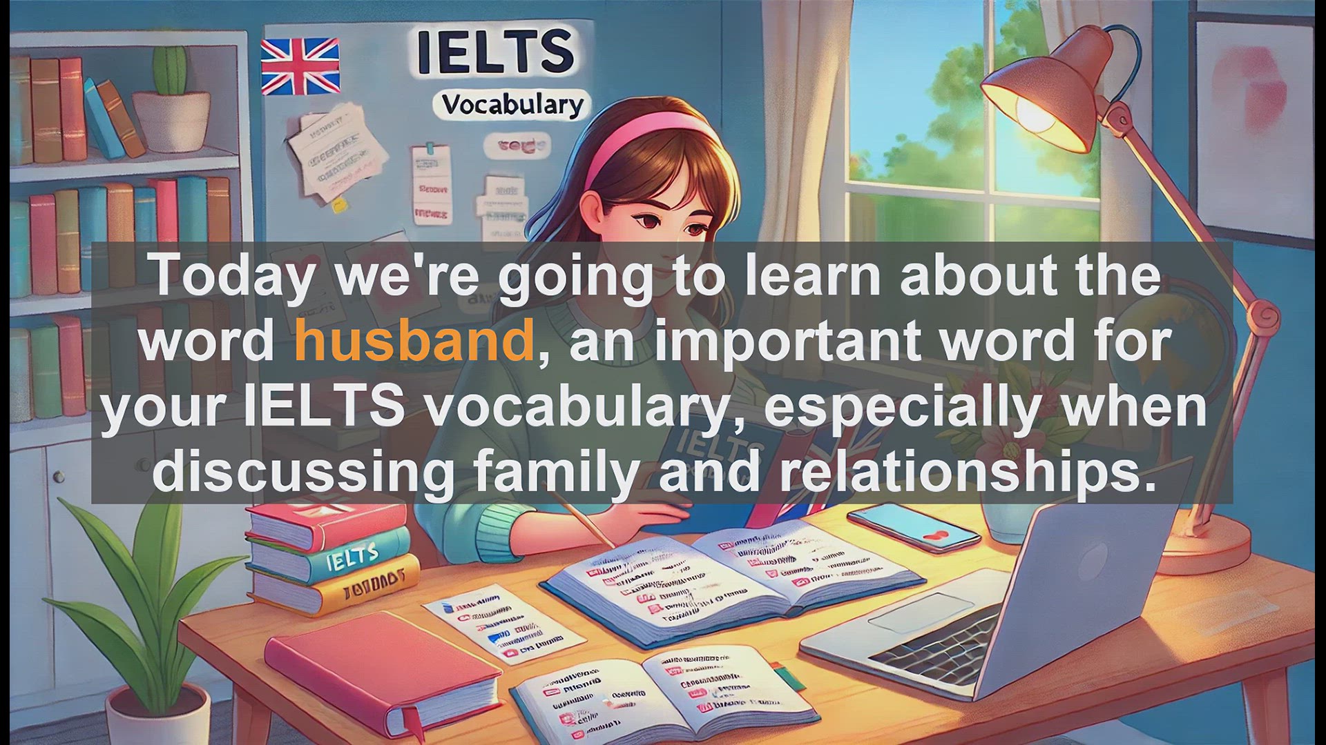 'Video thumbnail for 2500 Must Know IELTS 5.5 Vocabulary - Understanding the Word 'Husband' for IELTS'