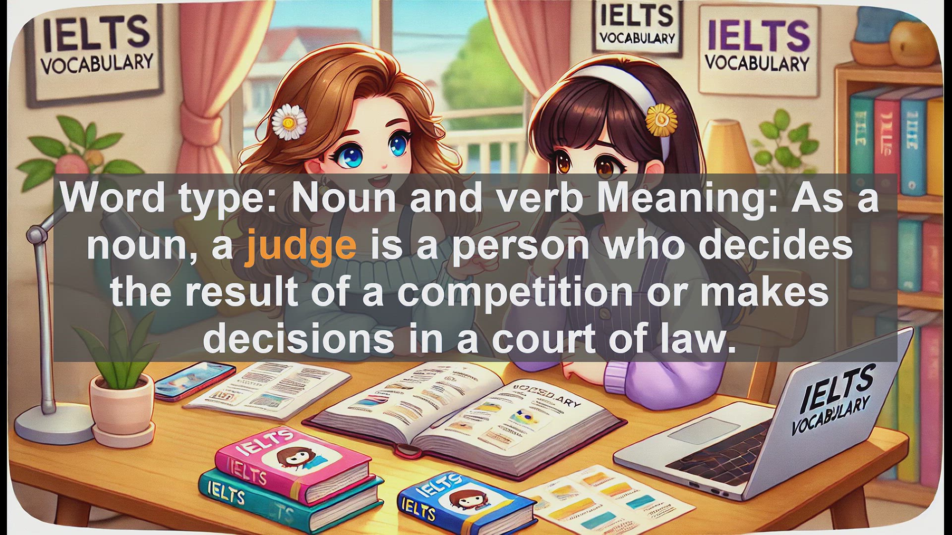 'Video thumbnail for 2500 Must Know IELTS 5.5 Vocabulary - Understanding 'Judge': Noun, Verb, and IELTS Usage'