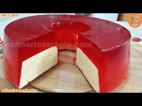 'Video thumbnail for Sobremesa de gelatina recheada flotante com apenas 2 ingredientes super fácil de fazer.'