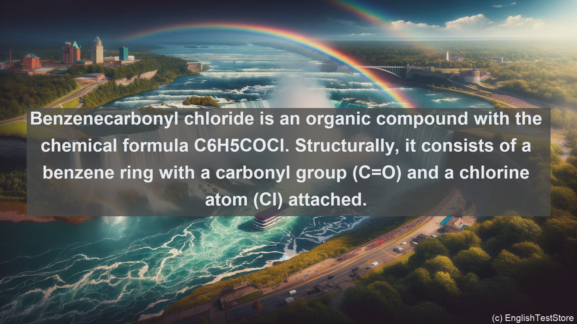 'Video thumbnail for Benzenecarbonyl chloride in science  definition and examples'