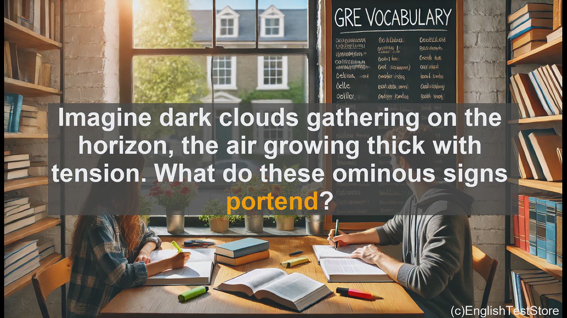 'Video thumbnail for GRE Vocabulary Lesson: Portend - Unveiling the Power of Foreshadowing'