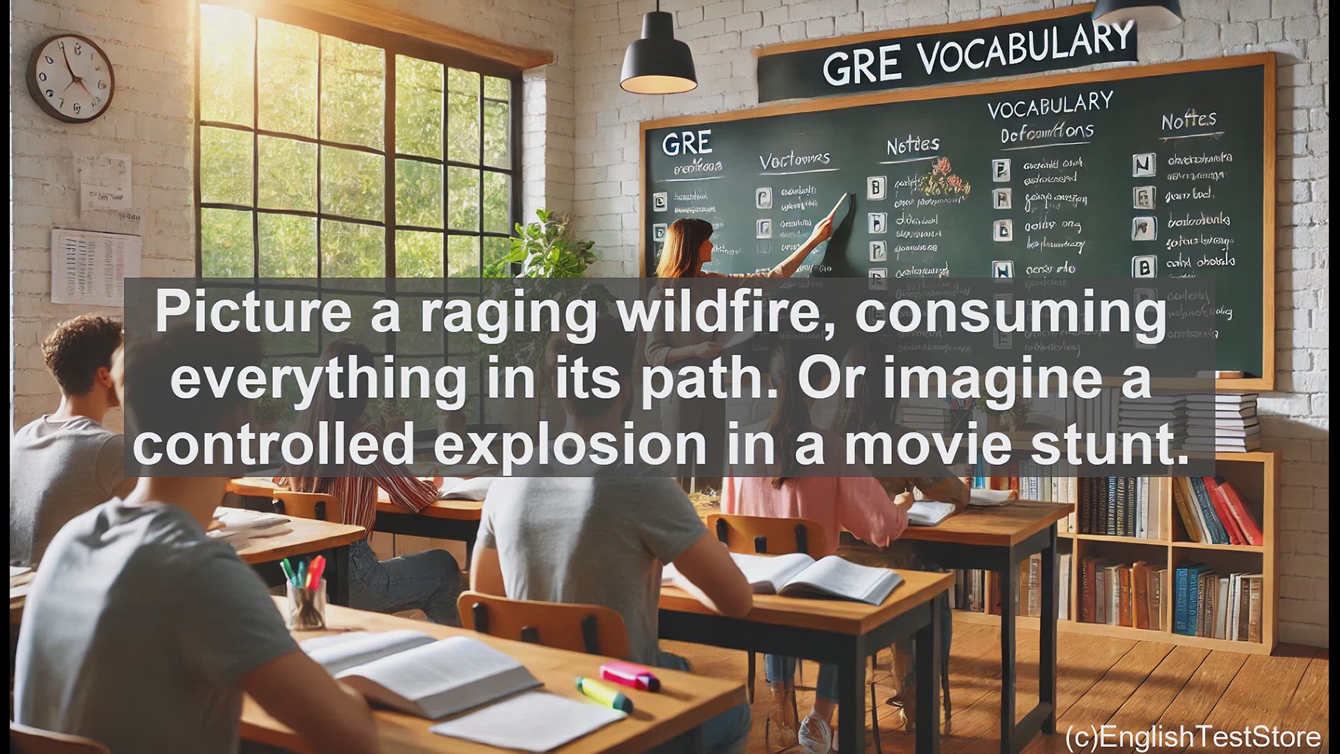 'Video thumbnail for GRE Vocabulary Lesson: Igniting Your Vocabulary - Exploring the Fiery Word 'Combustible''