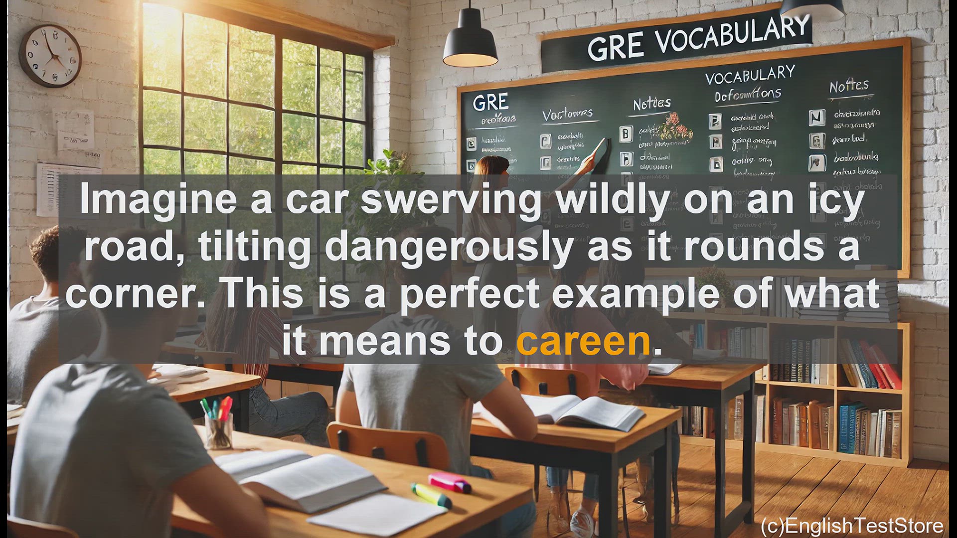 'Video thumbnail for GRE Vocabulary Lesson: Exploring the Dynamic Word 'Careen''