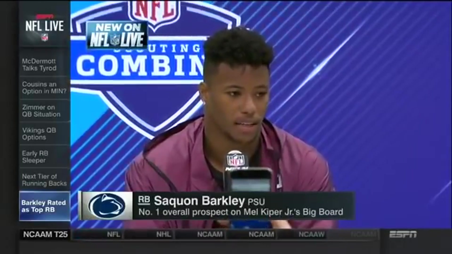 'Video thumbnail for law nation sports: saquon barkley nfl combine | draft prospect and versatile player'