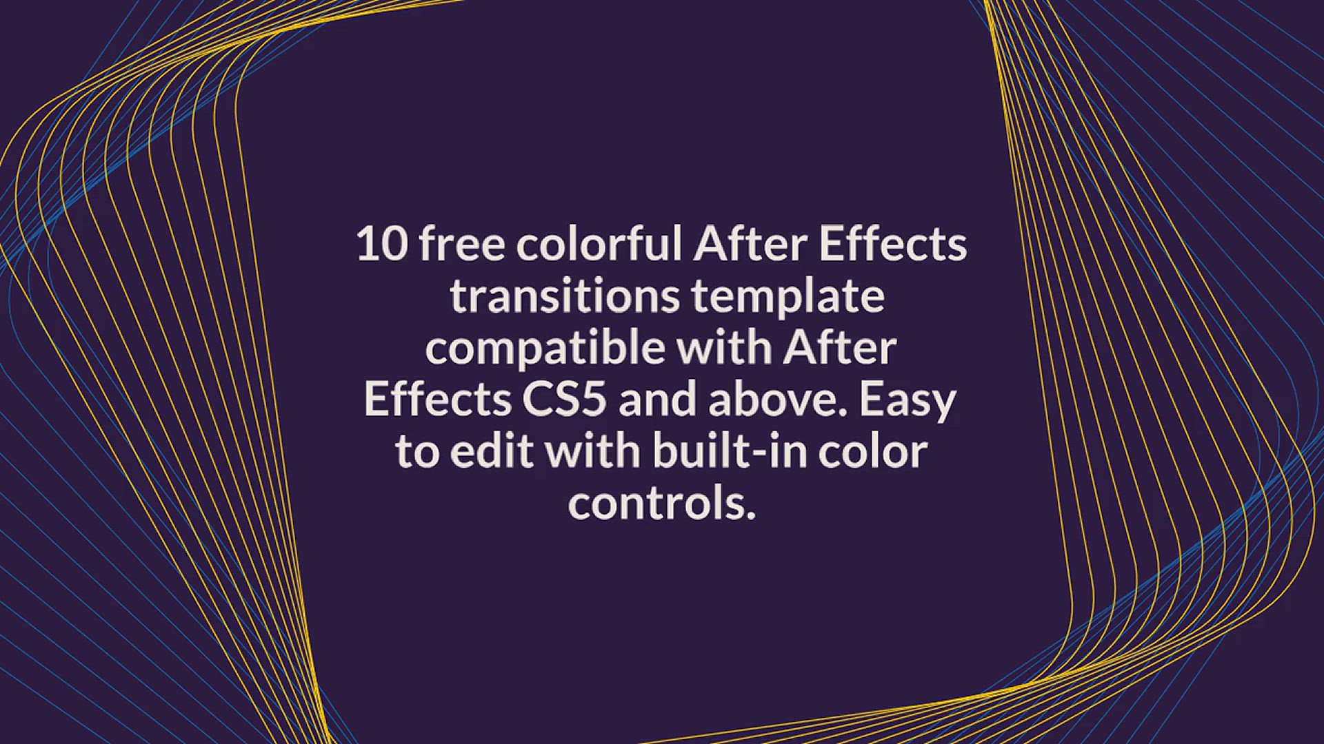 'Video thumbnail for 10 Free Colorful After Effects Transitions Template'