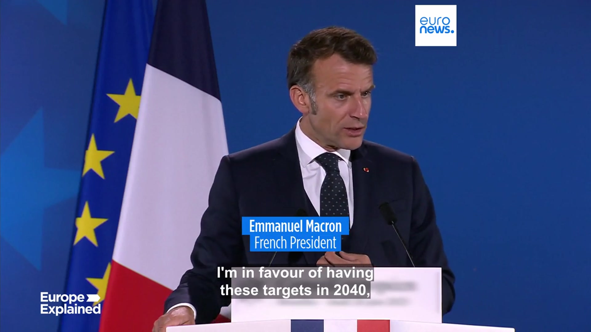 'Video thumbnail for France sets framework for EU's 2040 climate targets'