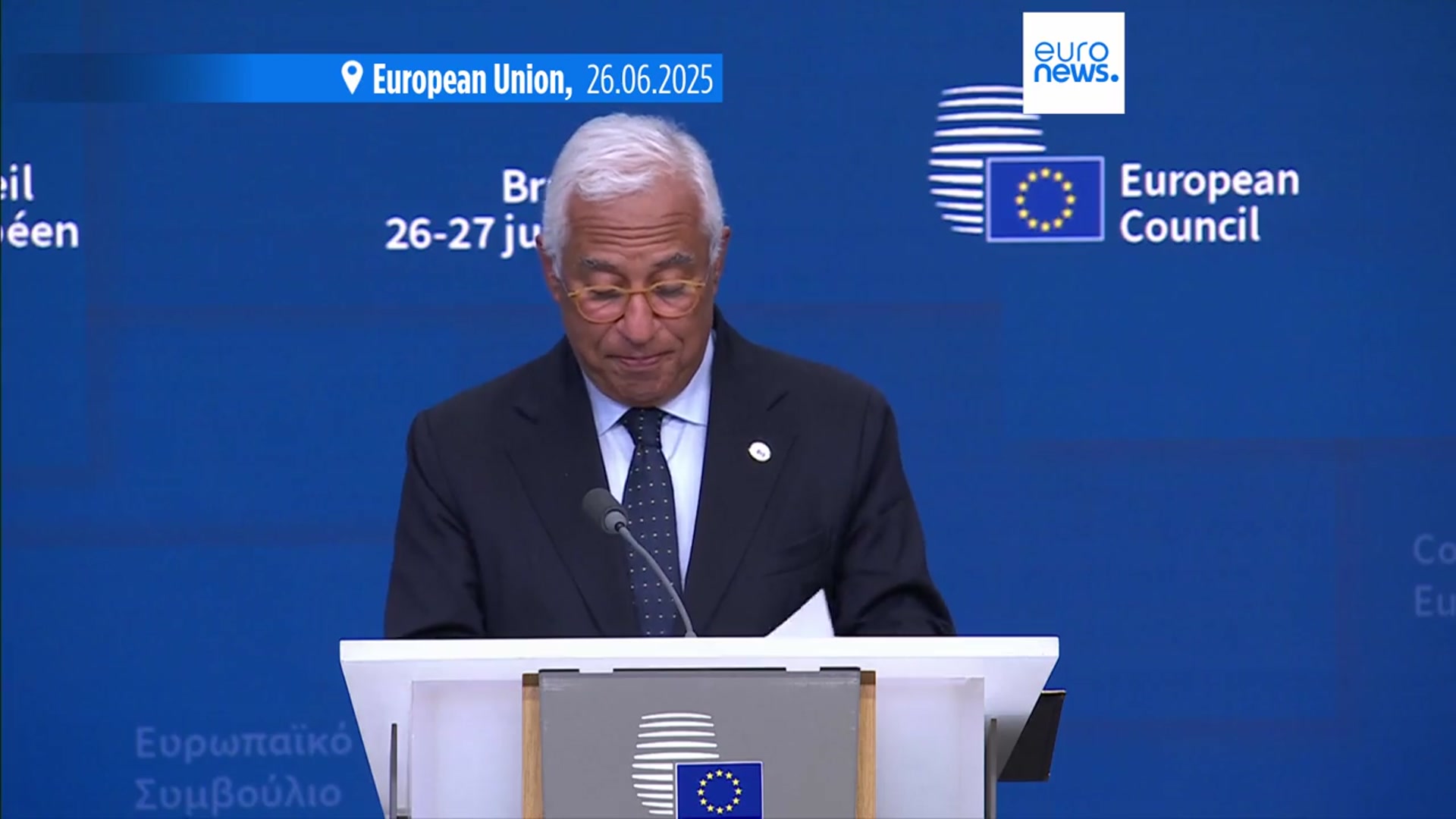 'Video thumbnail for EU leaders leave Israel partnership on shelf despite pressure to act'
