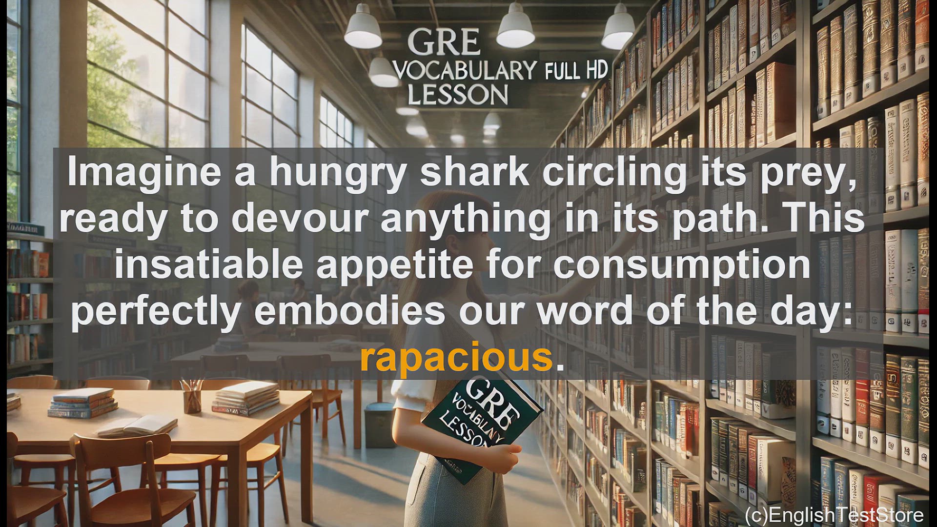 'Video thumbnail for GRE Vocabulary Lesson: Rapacious - Mastering the Vocabulary of Greed'