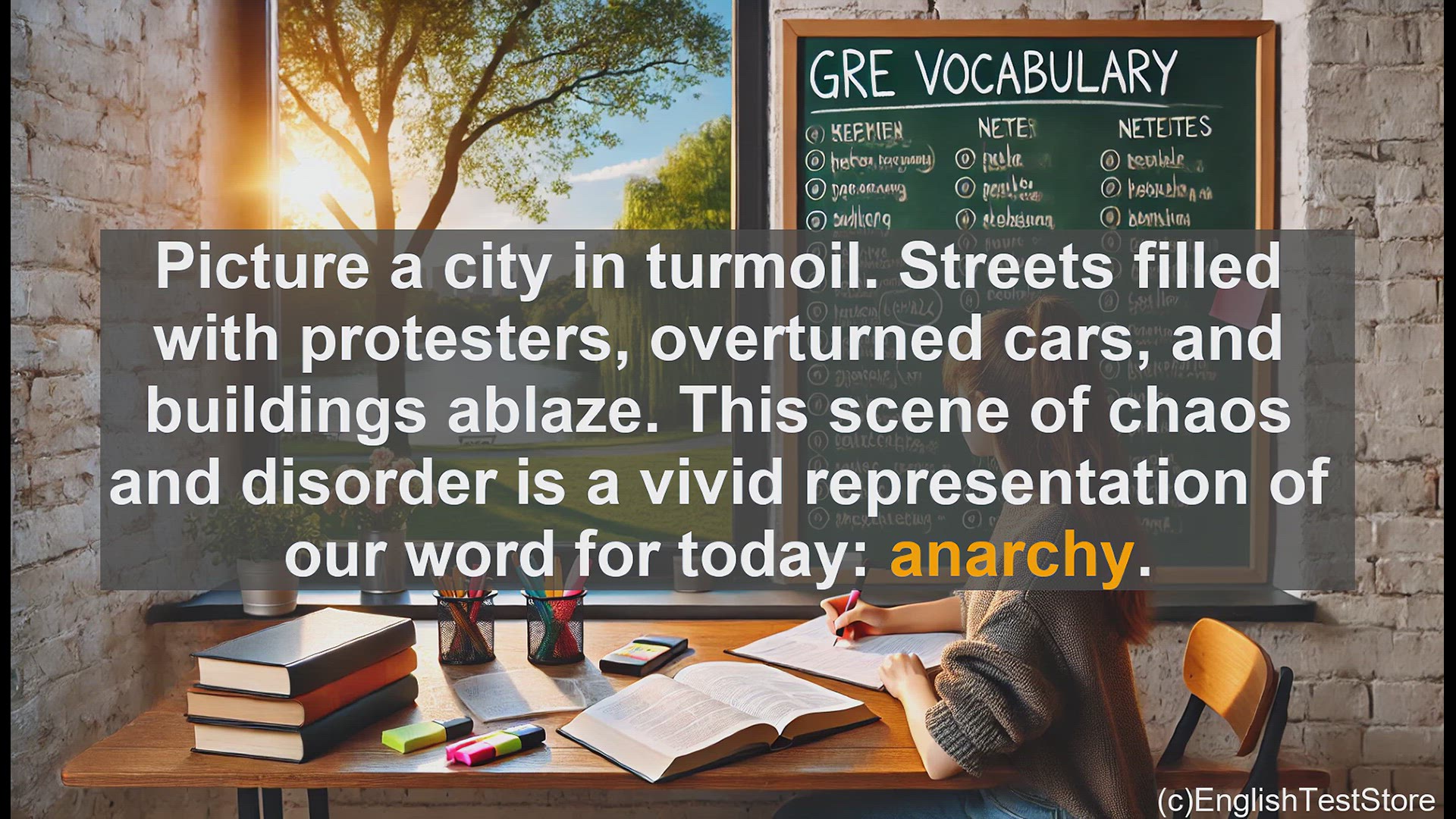 'Video thumbnail for GRE Vocabulary Lesson: Anarchy - Chaos in the Absence of Authority'