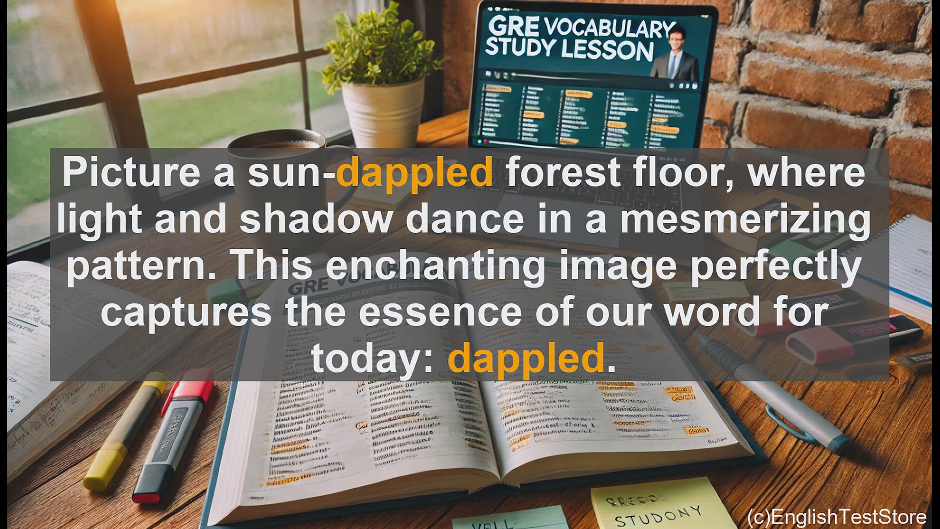 'Video thumbnail for GRE Vocabulary Lesson: Discovering the Beauty of Dappled Patterns'