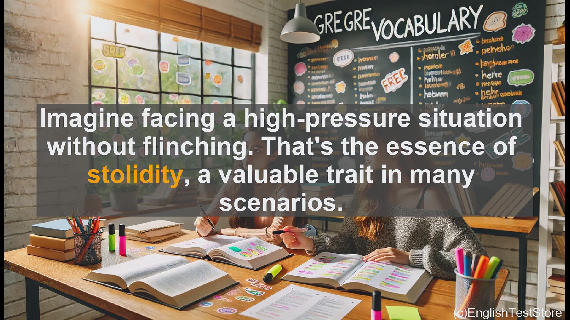 'Video thumbnail for GRE Vocabulary Lesson: Exploring Stolidity - Emotional Strength in High-Pressure Situations'