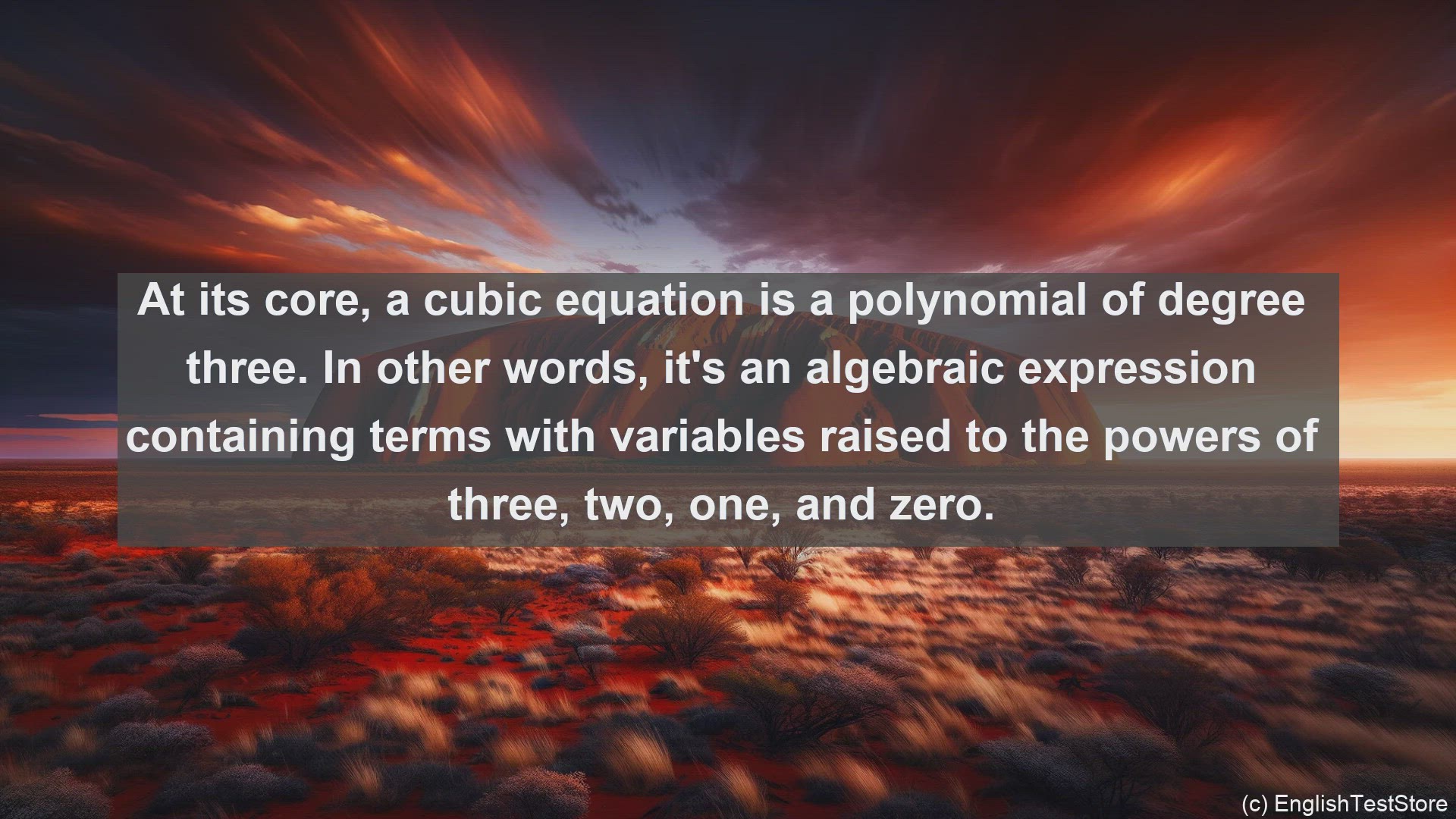 'Video thumbnail for Cubic equation in science  definition and examples'