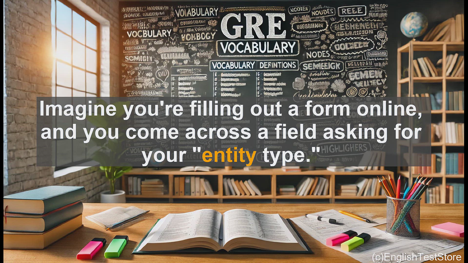 'Video thumbnail for GRE Vocabulary Lesson: What is an 'Entity'? GRE Vocabulary Explained'