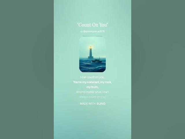 'Video thumbnail for Count On You'