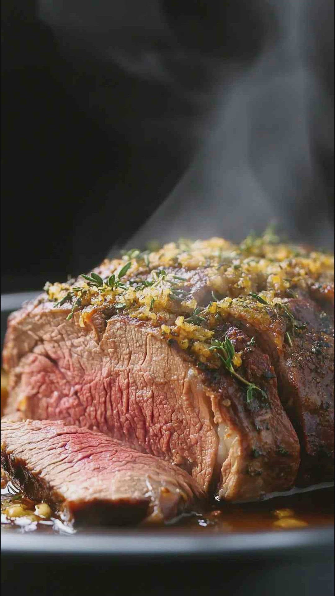 'Video thumbnail for Herb-Crusted Sirloin Tip Roast in the Crock Pot Recipe'