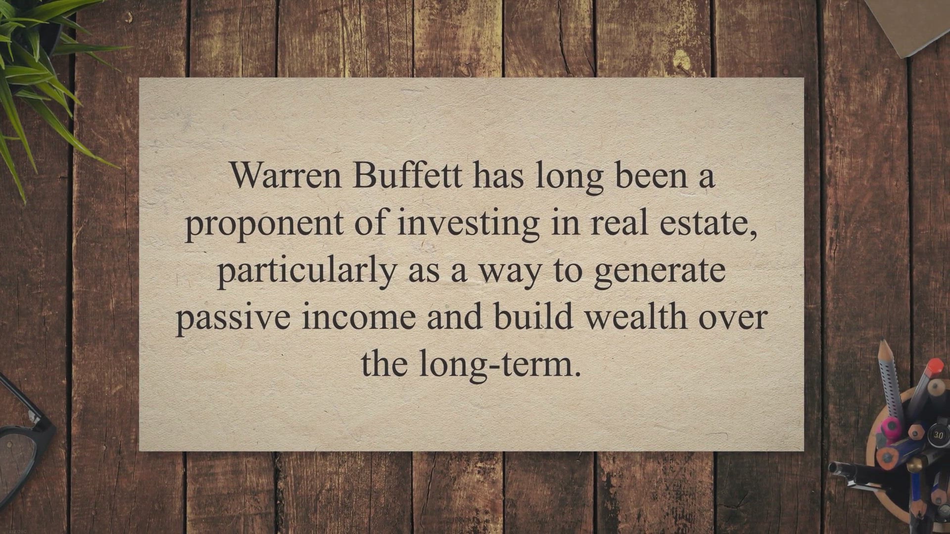 'Video thumbnail for Warren Buffett's Thoughts on Real Estate Investing:'