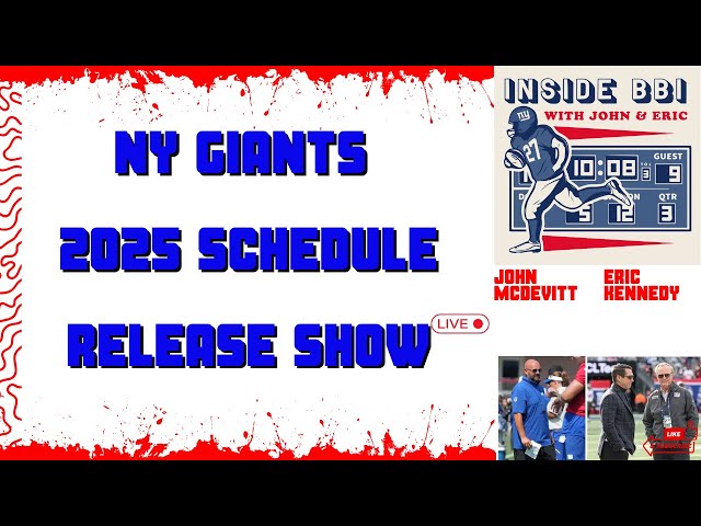 Video thumbnail for NY Giants 2025 Schedule Release Show LIVE