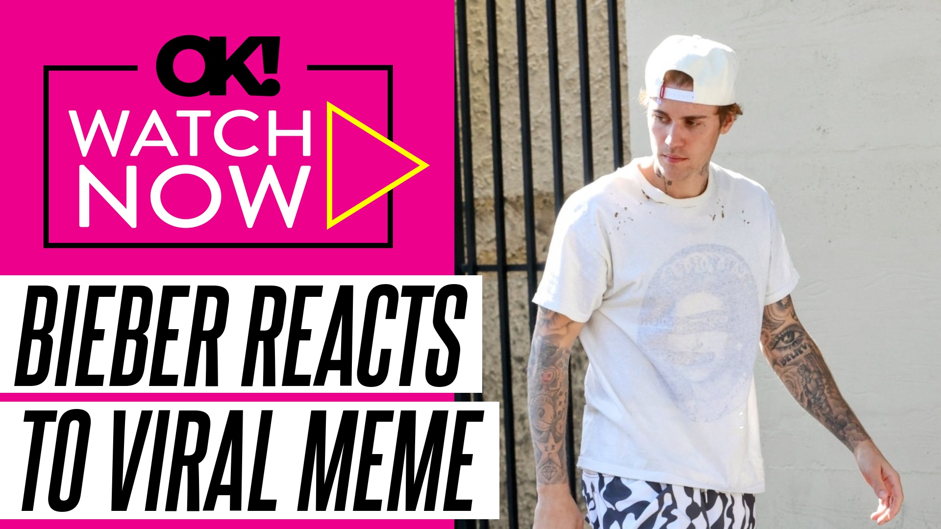 'Video thumbnail for Justin Bieber Subtly Reacts to Viral 'Standing on Business' Meme After Paparazzi Rant'