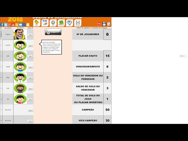 Video thumbnail for Bolão do Brasileirão em Excel