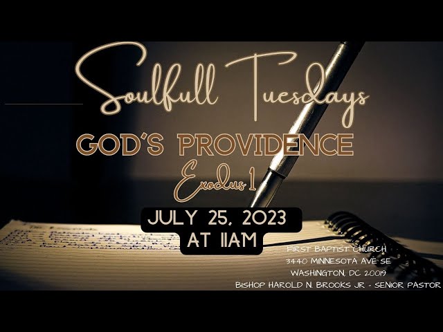 Video thumbnail for SOULFULL TUESDAYS: JULY 25, 2023| GOD'S PROVIDENCE| EXODUS 1