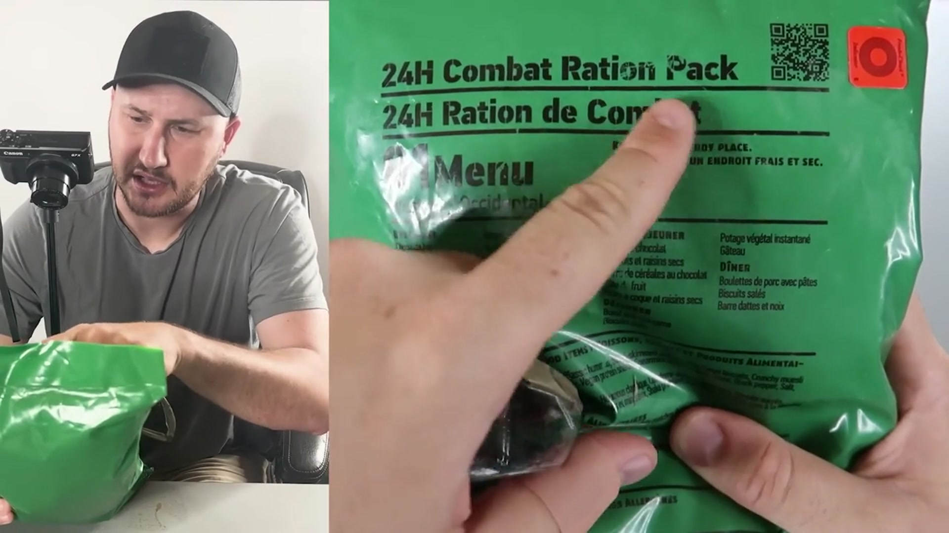 'Video thumbnail for Tasting United Nations UN Military MRE Combat Ration Pack (Meal Ready to Eat - 24 Hour Ration)'