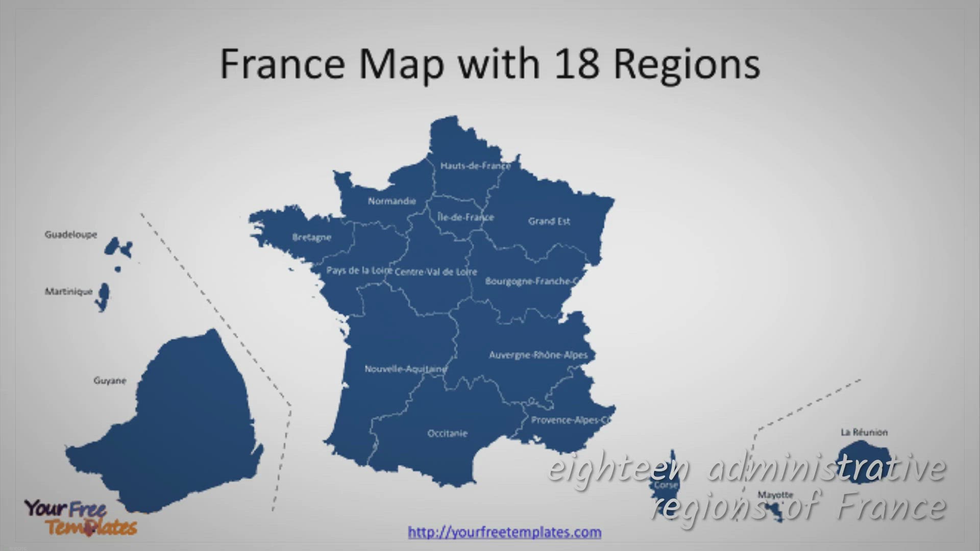 Poster France Administrative Nouvelles Régions