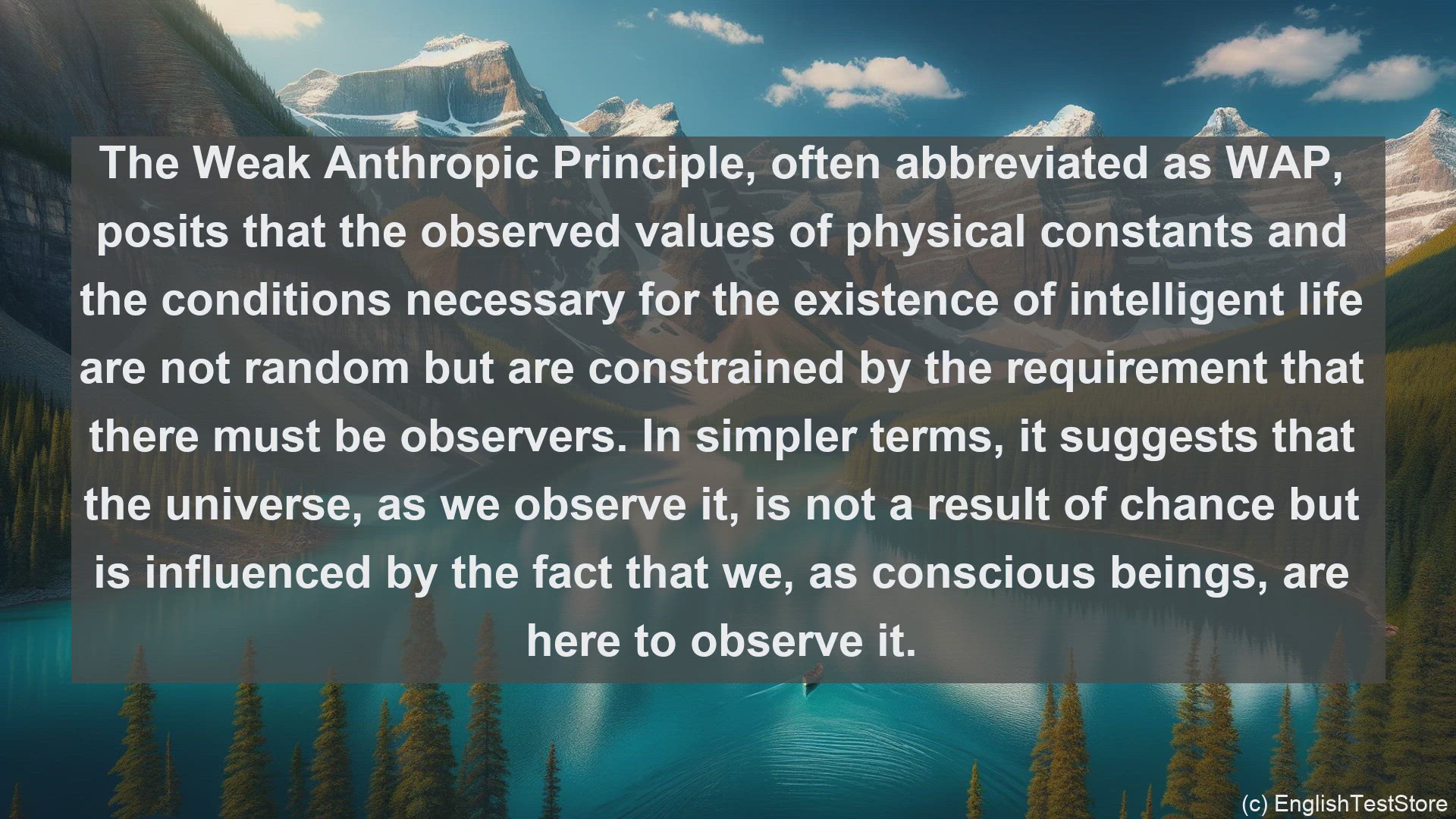 'Video thumbnail for Weak anthropic principle in science  definition and examples'