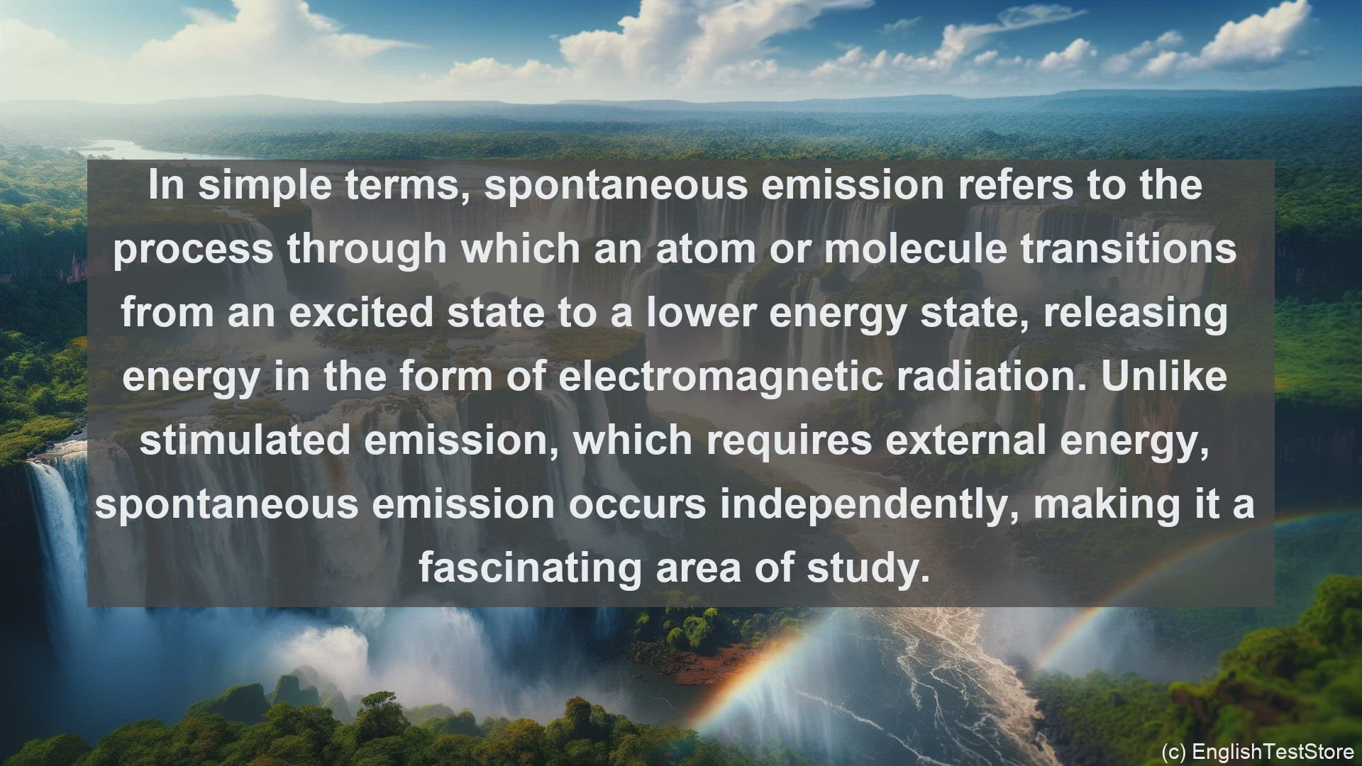 'Video thumbnail for Spontaneous emission in science  definition and examples'