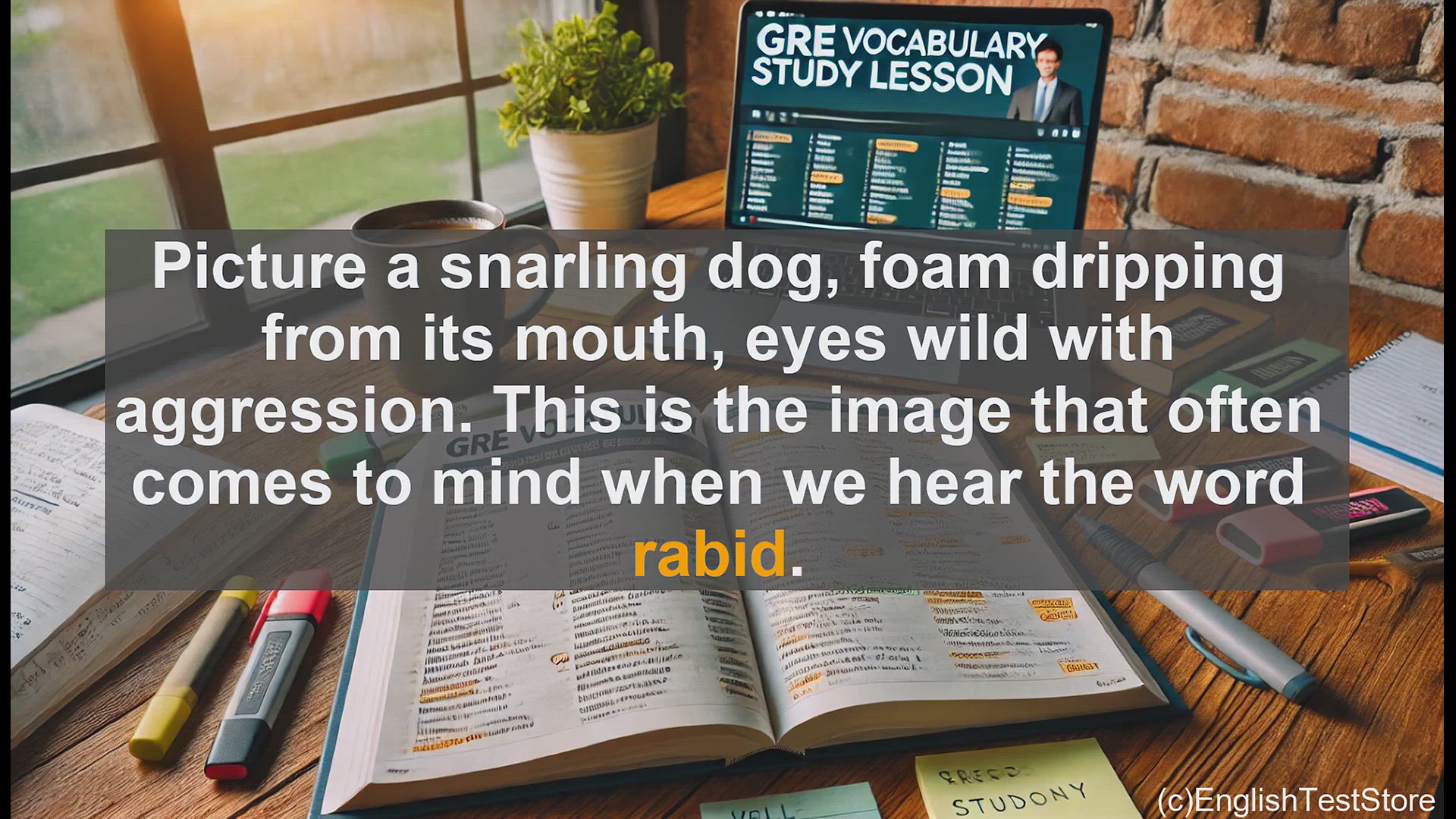 'Video thumbnail for GRE Vocabulary Lesson: Exploring the Intensity of Rabid - Beyond the Disease'