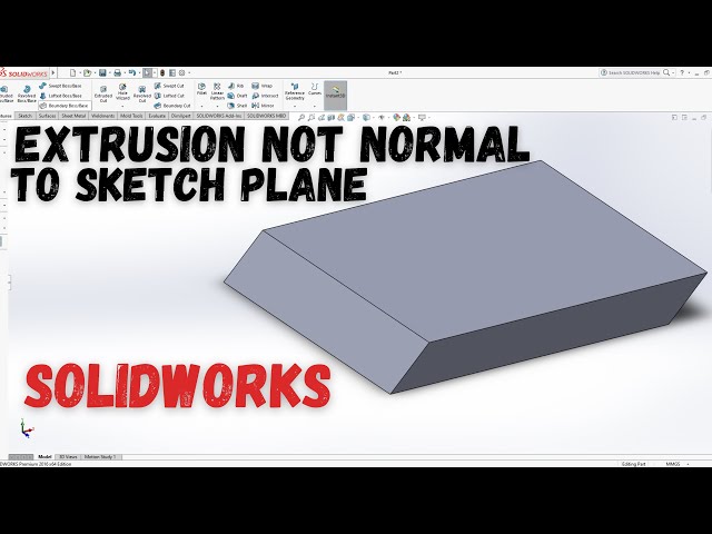Video thumbnail for SolidWorks | How to Create an Extrusion Not Normal to Sketch Plane (2025)