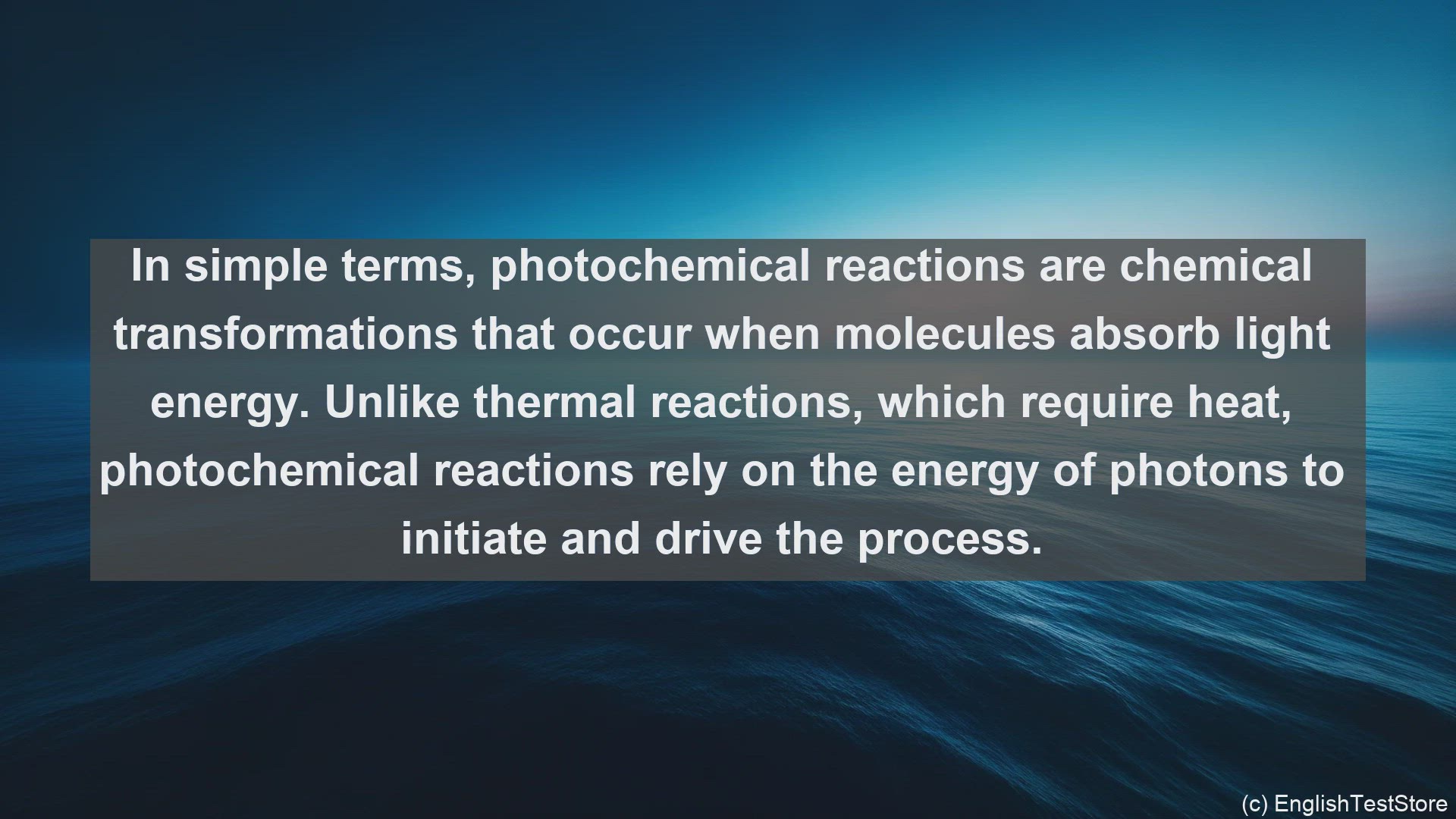 'Video thumbnail for Photochemical reaction in science  definition and examples'